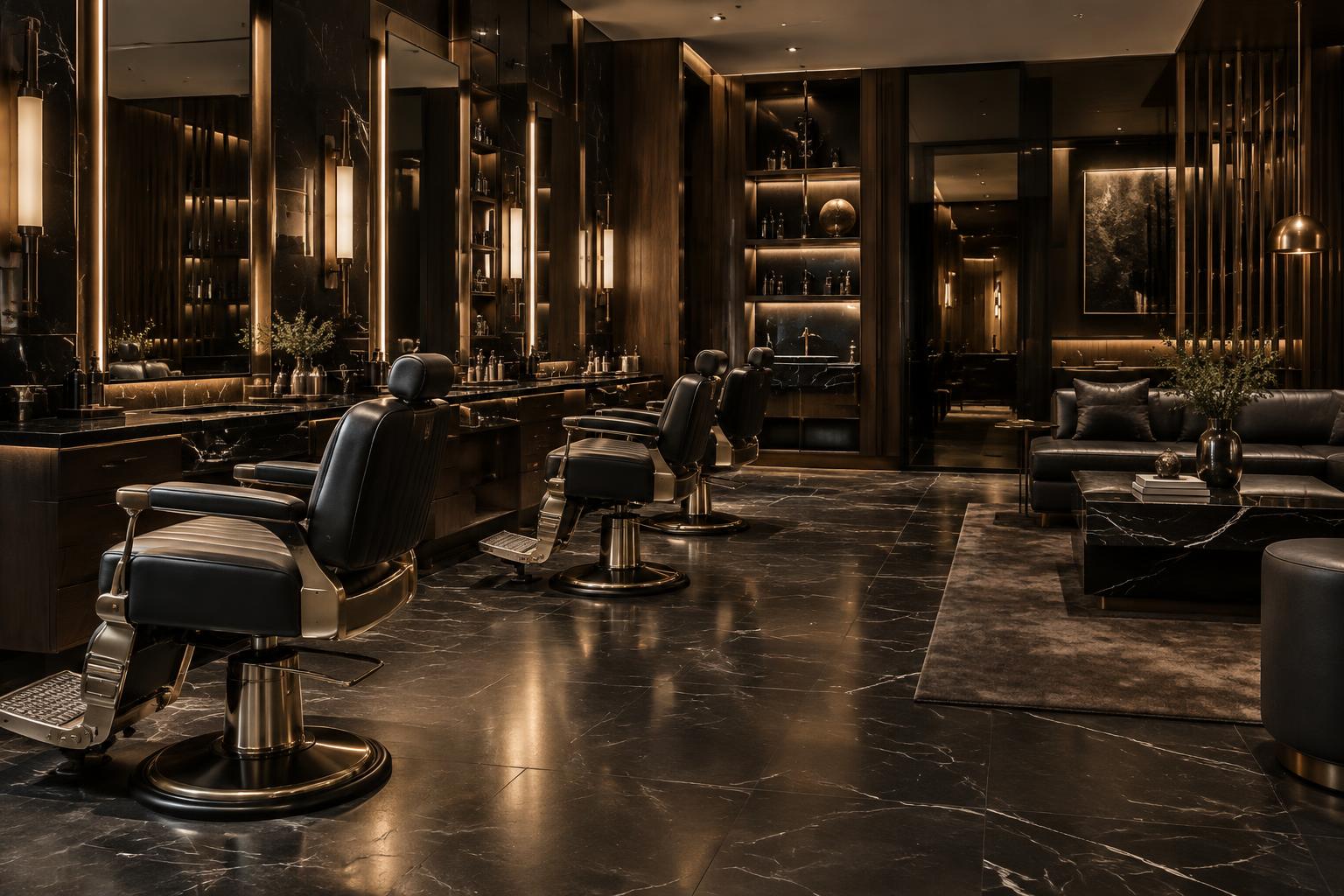 Luxe interieur van een moderne barbershop